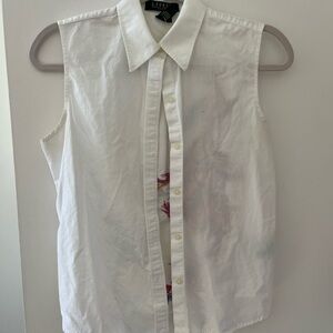 Lauren Ralph Lauren Petite White Blouse